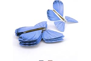 LE PAPILLON MAGIQUE 10 Papillons Magiques Volants Bleus à insérer dans Une Carte, Un Faire-Part, spécial Fête, Anniversaire, Mariage, Baby Shower, Révélation de Genre, Gender Reveal Party