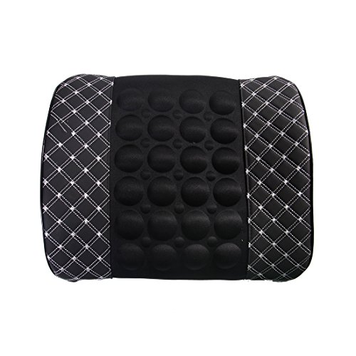 Preisvergleich Produktbild WildAuto elektronisch lendenwirbelstütze auto rückenkissen massage lordosenstütze lendenkissen (Weiß)