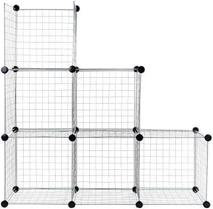 Everyday Home Modular Mesh Storage Cube-6 Pack, Black