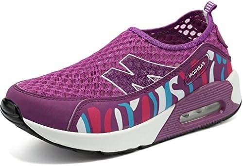 NEWZCERS Ladies summer breathable fitness work out slip-on platform camouflage shoes