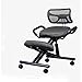 Produktbild XIA&Barhocker Korrektur Stuhl Kniestuhl Mit Rückenlehne - Ergonomischer Stuhl Entwickelt, Um Rückenschmerzen Zu Lindern Und Die Haltung Zu Verbessern ( Farbe : BLACK -B )