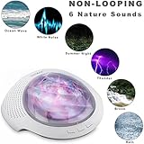 [neue Version] SOAIY® Bluetooth LED Farbwechsel Nachtlicht Projektor Lampe Polarlicht Projektion Einschlaflicht mit Fernbedienung Timer installierte Naturgeräusche für Schlafzimmer Kinderzimmer - 2