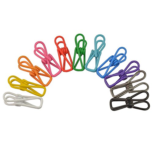 SUMERSHA Packung Mehrzweck Wäscheleine Wäscheklammern Dienstprogramm Clips Stahldraht -Clips Clothes Pegs Zufällige Farbe30 Stk. - 4