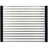 Crauf Katlanabilir Tel Izgara 40,5 x 28 cm, Evye &Uuml;st&uuml; Roll-Up Drying Mat, Paslanmaz &Ccedil;elik Kurutma ve S&uuml;zme Rafı, Universal Ev