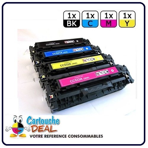 HP 304 A Laser-Toner, generisch, kompatibel mit Drucker HP Color LaserJet CM2320 CM2320 MFP CP2020 CP2025 CP2025 N HP Color LaserJet cm-2320, cp-2020,-, CP – CC530 A CC531 A CC532 A CC533 A Kartusche Deal®, 4 Stück