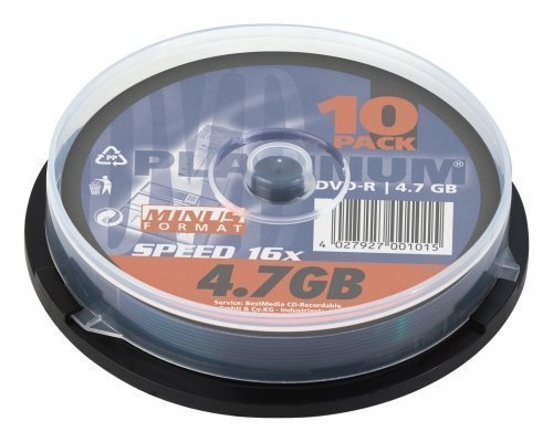 Platinum DVD-R 4,7 GB DVD-Rohlinge (16x Speed) 10er Spindel