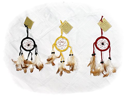 10 x Traumfänger Set. Dreamcatcher 6 cm. Kindergeburtstag gemischte Farben - 3