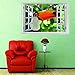 Produktbild whenseven 3D Gefälschte Fenster Wandbild Kunstwandbild Langnasigen Vogel Büro Dekoration Schlafzimmer Küche Dekoration Wandkunst Urlaub Geschenk