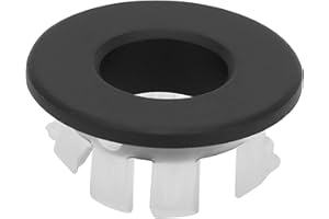 TOPINCN Otwór na Zlew Okrągły, Umywalka łazienkowa Zlew Pokrywa Przelewowa Dekoracja Zlewu Kuchennego Zapasowy Otwór Pierścień łazienka Artykuły Domowe do łazienki(czarny)