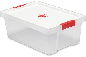 TATAY Caja Botiquín Primeros Auxilios con Tapa, 7L de Capacidad, con Asas, Tapa 100% Materiales reciclados, Libre de BPA. Medidas 25 x 36 x 13 cm