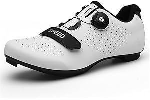 YOUNGTIE Cycling Shoes for Mens Womens Indoor Peloton Road Bike Shoes Included Cleats Clip Compatable Look Delta and SPD Lock Pedal