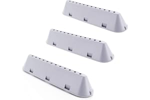 DEKAROX Lot de 3 nervures de tambour 225 x 53 x 40 mm 12 trous pour Indesit C00799111 C00268109 Whirlpool Bauknecht 488000799111 482000023096 pour machine à laver et sèche-linge