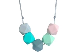 Summer Shade Silicone Hexagon Breastfeeding Fiddle Sensory Necklace
