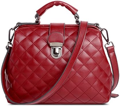 Ms. shoulder bag/Braided lock/Quilted bag/European and American minimalist retro handbag-A