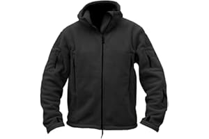 Onsoyours Homme Militaire Résistant au Vent Veste Polaire Chaud avec Capuche pour des Sports Manteau Veste d'automne Le Travail et Le Loisir