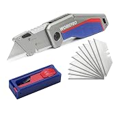 WORKPRO WP211012 Ağır Hizmet Al&uuml;minyum G&ouml;vde Katlanır R&ouml;tuş Maket Bı&ccedil;ağı + 10 Adet Yedek Bı&ccedil;ak