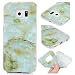 Produktbild Samsung Galaxy S6 Edge Hülle Vintage VertTek Weiß Silikon Case Marble Malerei Schlank Muster Etui Flexible Weiche TPU Gel Dünne Transparent Schalen Extrem Kratzer-Beweis Handyhülle Soft Back Protective Case