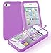 Produktbild Cadorabo - TPU Silikon Schutzhülle (Full Body Rund-um-Schutz auch für das Display) für > Apple iPhone 4 / iPhone 4S < in FLIEDER-VIOLETT