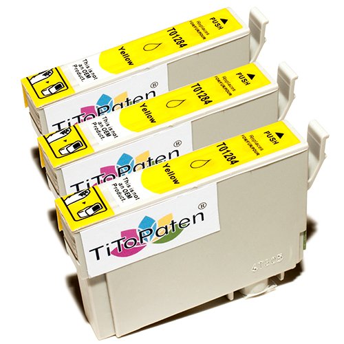 3x Epson Stylus S 22 High Quality XL Druckerpatronen - Gelb - Patrone kompatibel MIT CHIP !!!