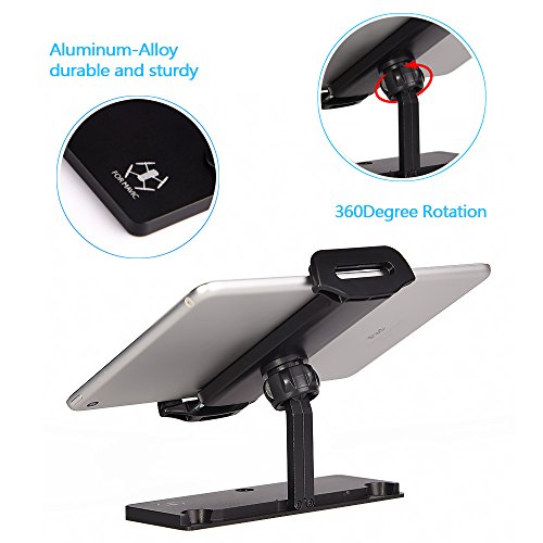 Kuuqa-Aluminum-Alloy-Foldable-Tablet-Stand-Holder-Extender-with-Controller-Stick-Thumb-Clip-and-Lanyard-for-Mavic-Pro-Dji-Spark-Remote-Controller-Device-DJI-Mavic-Not-Included