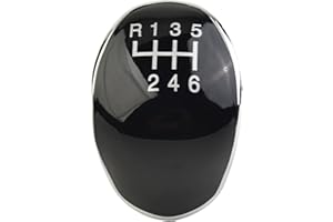 HOHOVYVY 6-Speed Gear Shift Knob Cap Cover Insert for Ford Fiesta, Focus, Kuga, and for Mondeo - Black