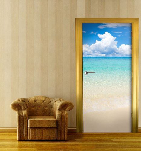 Türtapete Sonne, Meer und Strand TT366 90x200cm Tapete Ufer Küste Ozean - 2