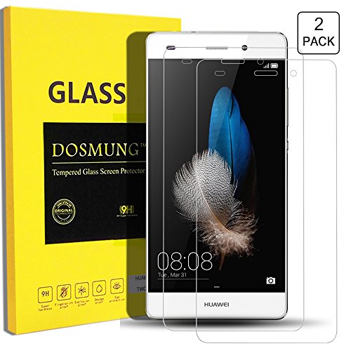 Huawei P8 Lite 2015 Panzerglas Schutzfolie, DOSMUNG[2 Stück] Huawei P8 Lite 2015 Gehärtetem Glas Displayschutzfolie-Ultra Transparenz-Schutz vor Wasser, Öl, Staub und Kratzern