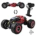 Produktbild deAO funkgesteuerter doppelseitiger Stunt&Geländewagen, Rennauto,2,4 GHz Fernbedienung,Monsterraupenpanzer,Doppeltes Torsions- Design (Rot)