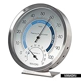 HOCHWERTIGE VERARBEITUNG: Das gesamte Gehäuse inkl. dem abnehmbaren Standfuß ist aus hochwertigem Edelstahl und das Ziffernblatt aus Qualitäts-Aluminium gefertigt - sehr robust, dekorativ und mit einer edlen Haptik.