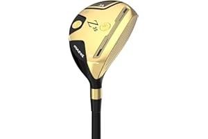 MAZEL Clubs de golf hybrides améliorés pour homme 3, 4, 5, club de sauvetage en graphite pour droitier, clubs de golf hybrides et utilitaires avec motif de loup unique, 18/21/24 degrés disponibles