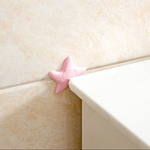 iZoeL Selbstklebende Gummipuffer Türpuffer Wandpuffer Türklinkenpuffer Gummi Puffer Bummsi gegen Tür Fenster Schrank Tisch Wand Schutz Sterne-Form - 5