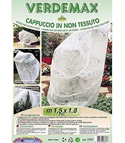 Cappucci Protettivi In Tessuto Non Tessuto Verde Per Piante – 2 Pezzi, 17gr/mq, Antigelo E Traspiranti