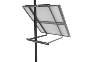 LOWENERGIE Solar PV Panel Pole mounting Adjustable Size lamp Post Side Utility Post Mount (Large. Max Panel Height on Bracket 1400mm)