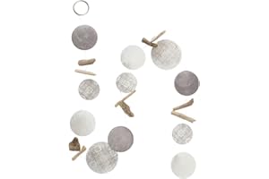 ACURA-STYLES Boltze Capiz Deko Girlande hängend Jassa -1 Stück, Länge 120 cm Fensterdeko Boho Perlmutt Scheiben Muschel Kette zum Aufhängen Boltze Home Windspiel Wind Chimes Wanddeko Bad