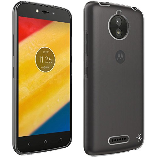 LK Moto C Plus Funda  Carcasa Cubierta TPU Silicona Goma Suave Case Cover Ultra Fino Anti-Ara  azos - Clara