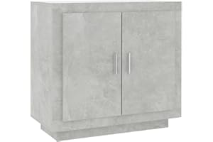 vidaXL Credenza Grigio Cemento 80x40x75 cm in Legno Compensato