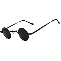 Lunettes soleil Rondes Round Shape Femme Homme Vintage Old School Noir Or Doré - Achat / Vente lunettes de soleil Mixte