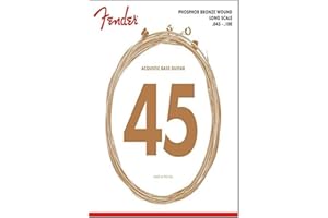 Fender Acoustic Bass Strings, Phosphor Bronze, Long Scale, .45-.100 Gauges, (4)