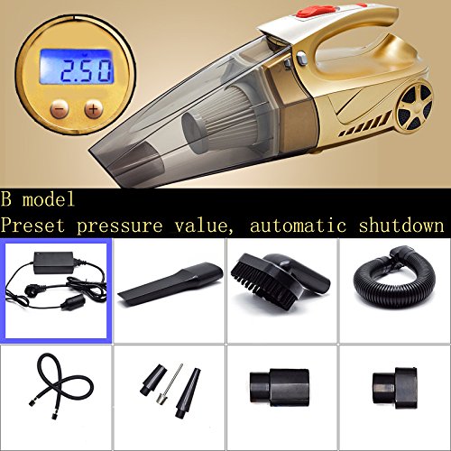 Muse Multi-Function Handheld Vacuum Cleaner Powerful Cyclone Suction Portable Vacuum Cleaner Fast-Charging Dry/Wet Auto Vacuum Cleaner,Gold-B