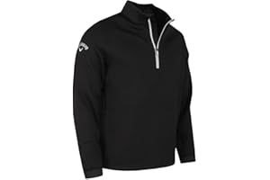 CALLAWAY APPAREL Callaway Golf Mens Hex Textured Sustainable Thermal Fleece Pull