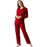 Lukitus Women's Shirt Collar Fleece Pajama Set