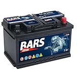 Bars Silver Autobatterie 12V 74Ah 640A Starterbatterie Wartungsfrei