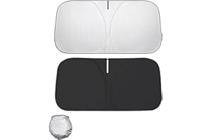 BITOYO Pare-Soleil de Pare-Brise de Voiture, Pare-Soleil intérieur Pliable réfléchissant avec Protection UV et Rangement Pare-Brise, pour la Plupart des Voitures 145 * 80