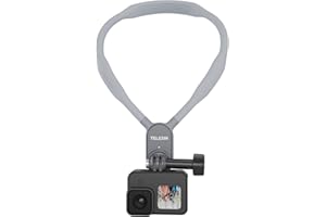 AFAITH Support Tour de Cou pour GoPro, première Personne POV Vlog Flexible magnétique Pliable Support de Cou pour téléphone et GoPro Hero 12/11/10/9/8/7/6/5 Black, Osmo Action et caméras d'action