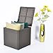 Produktbild Outdoor Patio Resin Wicker Deck Box Lagerung Container Bank Sitz, 21 Gallone, Anti Rust Aluminium Rahmen, All Weather Resistant (17,7 '' 17,72 '' 17,72 '', Kastanie) (17,7 '' * 17,72 '' * 17,72 '', Brown)