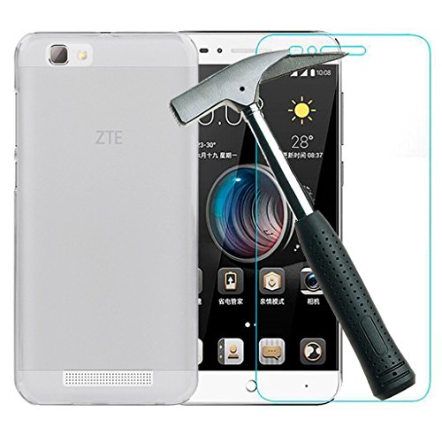 OVIphone Funda Gel TPU Para ZTE BLADE A610  No Compatible con ZTE A610 PLUS    Cristal Templado  Color Translucido   Transparente 