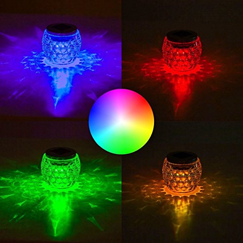 2 x LED Edelstahl Solar Tischleuchte Glas Solarleuchte Farbwechsel oder weißes Licht - 7