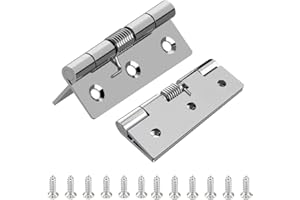 HEUSKAY Bisagras de Resorte de Apertura Automática y Cierre Automático para Puertas Invisibles (3 Pulgadas)