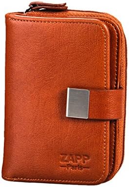 ZAPP- Multifunctional Key Case Genuine Leather (color: brown) -6 key hooks and 6 internal pockets for coins and tickets