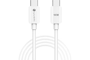 YHEMI Câble USB C, 100W Câble USB-C vers USB-C PD Charge Rapide 5.9Ft, Câble Chargeur USB C pour MacBook Pro, Pad Air 4 2020, Samsung Galaxy S21/S20/S10/S9/S8, Huawei, Sony, LG, Xiaomi et Autres